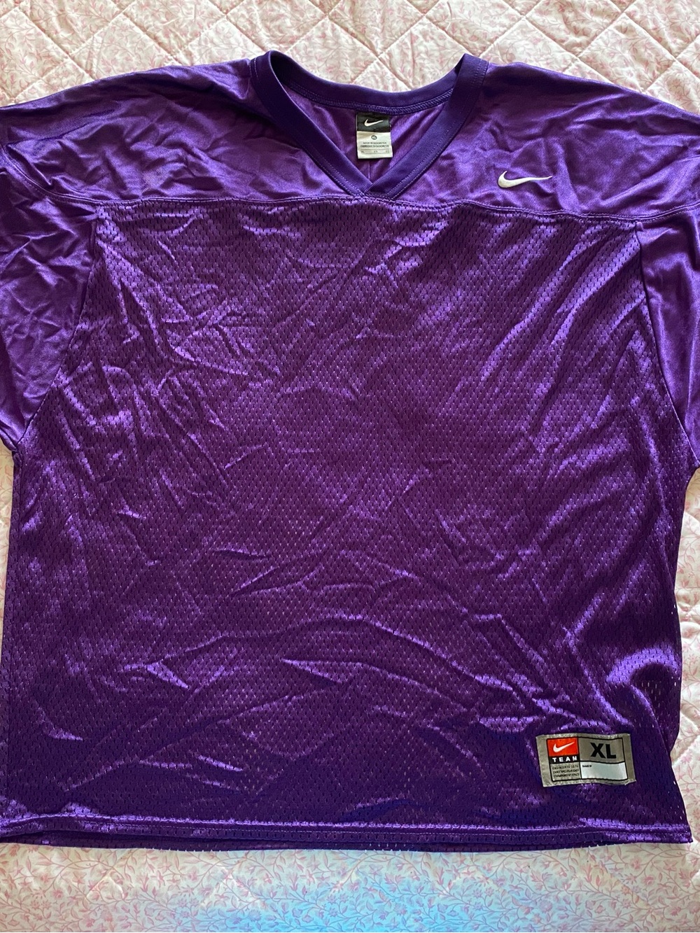 Vintage Nike Men’s Purple Mesh V-Neck Athletic Jersey